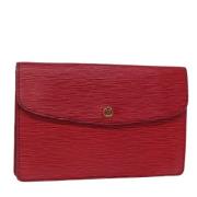 Louis Vuitton Vintage Pre-owned Laeder kuvertvskor Red, Dam