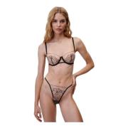 Undress Code Broderad Mesh Trosa Black, Dam