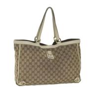 Gucci Vintage Pre-owned Canvas totevskor Beige, Dam