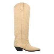 Isabel Marant Beige Mocka Cowboy Stövlar Beige, Dam