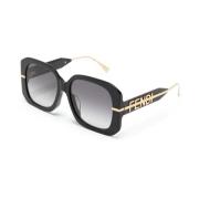 Fendi Fe40065F 01B Sunglasses Black, Dam