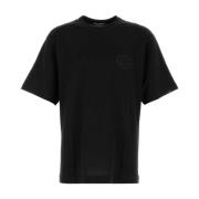 Dolce & Gabbana Klassisk Svart Bomull T-shirt Black, Herr