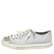 Miu Miu Pre-owned Pre-owned Satin sneakers Gray, Dam