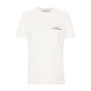 Golden Goose Klassisk Vit Svart Tee Skjorta White, Dam