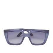 Dior Vintage Pre-owned Acetat solglasgon Blue, Dam