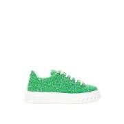 Casadei Smaragd Elegance Läder Sneakers Green, Dam