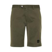 RefrigiWear Elegant Beige Bermuda Shorts med Logo Patch Green, Herr