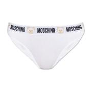 Moschino Briefs med logotyp White, Dam