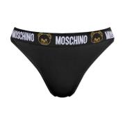 Moschino Logo trosor Black, Dam