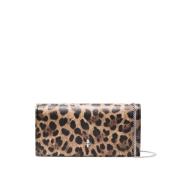 Alexander McQueen Leopardmönstrad Plånbok Brown, Dam