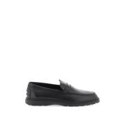 Tod's Präglad Monogramläder Loafers Black, Herr