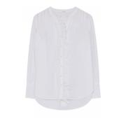 Gustav Feminin skjortblus med spetsdetaljer White, Dam