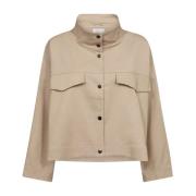 Co'Couture Boxy Jacka med Ficklock Beige, Dam