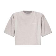 Halfboy T-shirt med axelvaddar Gray, Dam