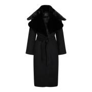 Bruuns Bazaar Svart Women Catarinabbfurra Coat Jacka Black, Dam