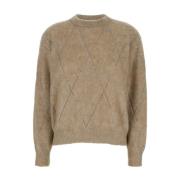 Brunello Cucinelli Argyle Pull Sweaters Beige Beige, Dam