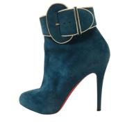 Christian Louboutin Pre-owned Pre-owned Mocka stvlar Blue, Dam