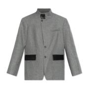 The Mannei Blazer med herringbone mönster Gray, Dam