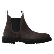 Calce Chelsea Boots i grå Napa läder Brown, Herr