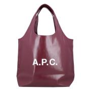 A.p.c. Burgundy Ninon Tote Bag Brown, Dam