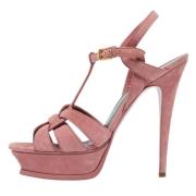 Yves Saint Laurent Vintage Pre-owned Mocka klackskor Pink, Dam