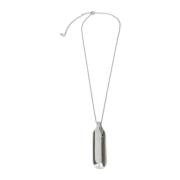 Courrèges Flask Necklace Gray, Dam