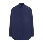 Balenciaga Marine Blue Cocoon Shirt Blue, Herr