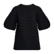 Issey Miyake Veckad topp Black, Dam