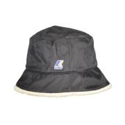 K-Way Svart Nylon Fischer Hatt med Logo Black, Unisex