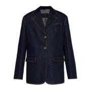 Etro Löst sittande denimblazer Blue, Dam