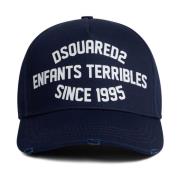 Dsquared2 Vintage Baseball Cap Navy Blue Black, Herr