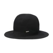 Borsalino Svart Ull Kashmir Cloche Hatt Black, Unisex