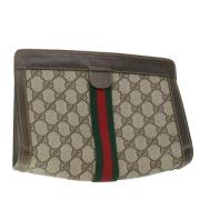 Gucci Vintage Pre-owned Canvas kuvertvskor Beige, Dam