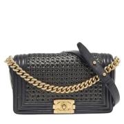 Chanel Vintage Pre-owned Laeder axelremsvskor Black, Dam