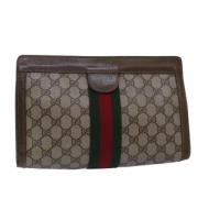 Gucci Vintage Pre-owned Laeder kuvertvskor Beige, Dam