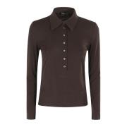 Seventy Klassisk Polo Shirt för Män Brown, Dam