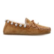 Isabel Marant Shearling Loafer Cognac Skor Brown, Dam