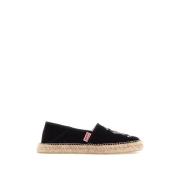 Kenzo Broderade Canvas Espadriller Black, Dam