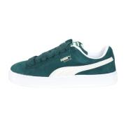 Puma Gröna Mocka Sneakers Låg Profil Green, Dam