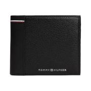 Tommy Hilfiger Svart Läder Bifold Plånbok Black, Herr