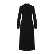 Dolce & Gabbana Nero Coat för Stiligt Vinterutseende Black, Dam