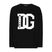 Dolce & Gabbana Svarta Sweaters Girocollo Over Black, Herr