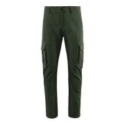 BomBoogie Stretch Bomull Cargo Byxor Green, Herr