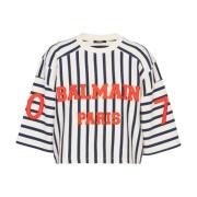 Balmain Baseball cropped T-shirt Multicolor, Dam