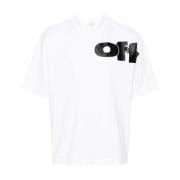 Off White Vita T-shirts Polos för Män White, Herr