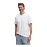 Guess Bomull Patch Logo T-shirt White, Herr