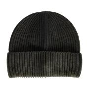 Destin Grön Ribbstickad Beanie Mössa Green, Unisex