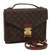 Louis Vuitton Vintage Pre-owned Canvas handvskor Brown, Dam