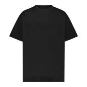 Flaneur Homme Präglad Svart T-shirt Black, Herr