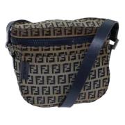 Fendi Vintage Pre-owned Canvas fendi-vskor Blue, Dam